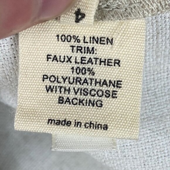 NWT L'Agence Linen Faux Leather Trim Skirt Size 4 New With Tags Lightweight Mini - Picture 9 of 11